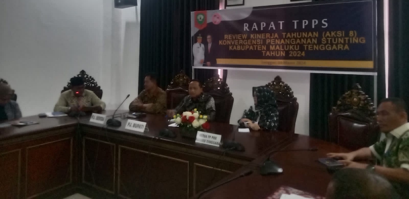 Pj Bupati Maluku Tenggara Pimpin Rapat Tim Penurunan Penanggulangan Pencegahan Stunting Tahun