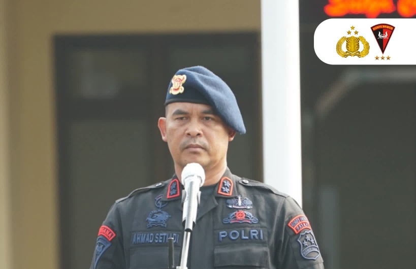 Upacara Penutupan Latbinpuan Brimob Perwira Remaja Lulusan Akpol dan SIPSS T.A. 2025 Oleh Wadan Satlat Brimob Korps Brimob Polri